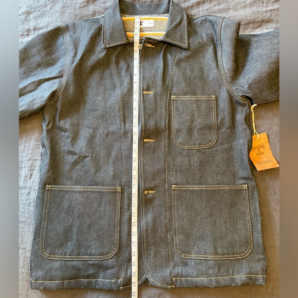 Tellason denim blanket-lined Baker Jacket XL - Picture 5 of 8